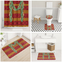 Hawai'i Paniolo Maile Twisted Lei Bathroom Set Hilo Royal Red