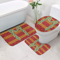 Hawai'i Paniolo Maile Twisted Lei Bathroom Set Hilo Royal Red