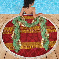 Hawai'i Paniolo Maile Twisted Lei Beach Blanket Hilo Royal Red
