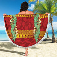 Hawai'i Paniolo Maile Twisted Lei Beach Blanket Hilo Royal Red