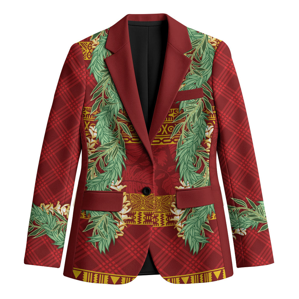 Hawai'i Paniolo Maile Twisted Lei Blazer Hilo Royal Red