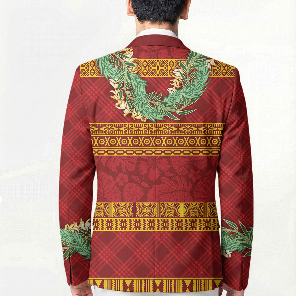 Hawai'i Paniolo Maile Twisted Lei Blazer Hilo Royal Red