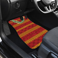 Hawai'i Paniolo Maile Twisted Lei Car Mats Hilo Royal Red