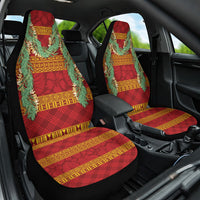 Hawai'i Paniolo Maile Twisted Lei Car Seat Cover Hilo Royal Red