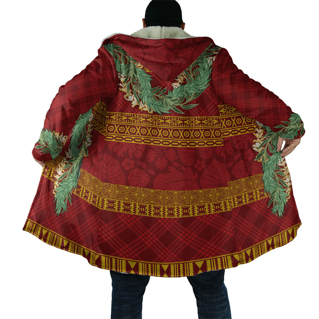 Hawai'i Paniolo Maile Twisted Lei Cloak Hilo Royal Red