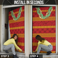 Hawai'i Paniolo Maile Twisted Lei Door Cover Hilo Royal Red LT7 - Polynesian Pride