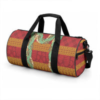 Hawai'i Paniolo Maile Twisted Lei Duffle Bag Hilo Royal Red