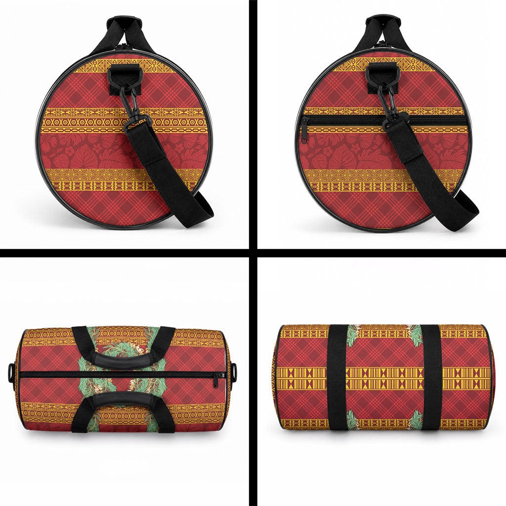 Hawai'i Paniolo Maile Twisted Lei Duffle Bag Hilo Royal Red