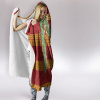 Hawai'i Paniolo Maile Twisted Lei Hooded Blanket Hilo Royal Red LT7 - Polynesian Pride