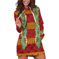 Hawai'i Paniolo Maile Twisted Lei Hoodie Dress Hilo Royal Red