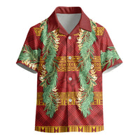 Hawai'i Paniolo Maile Twisted Lei Kid Hawaiian Shirt Hilo Royal Red