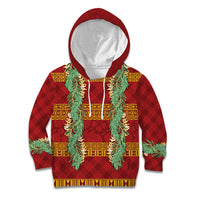 Hawai'i Paniolo Maile Twisted Lei Kid Hoodie Hilo Royal Red
