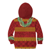Hawai'i Paniolo Maile Twisted Lei Kid Hoodie Hilo Royal Red