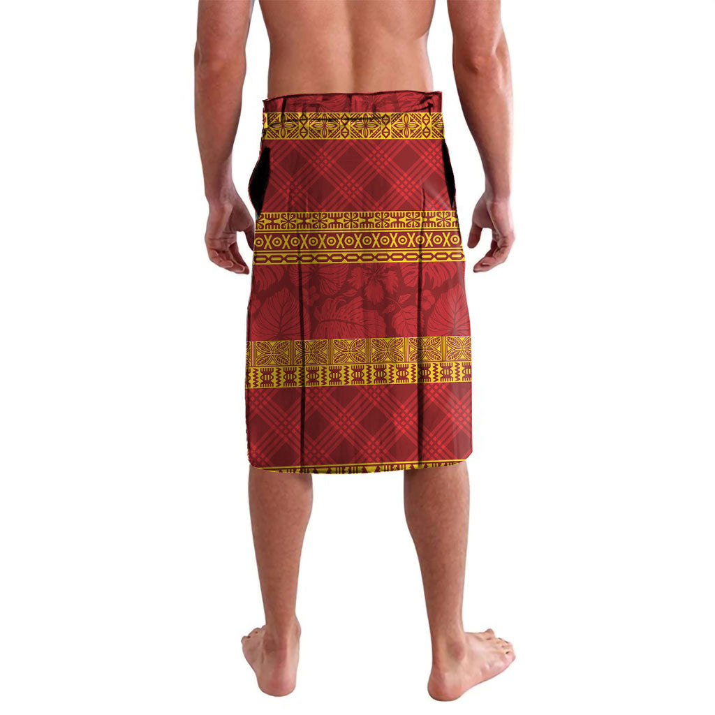 Hawai'i Paniolo Maile Twisted Lei Lavalava Hilo Royal Red