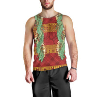 Hawai'i Paniolo Maile Twisted Lei Men Tank Top Hilo Royal Red LT7 - Polynesian Pride