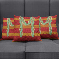 Hawai'i Paniolo Maile Twisted Lei Pillow Cover Hilo Royal Red LT7 - Polynesian Pride