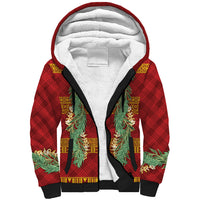Hawai'i Paniolo Maile Twisted Lei Sherpa Hoodie Hilo Royal Red