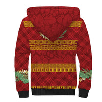 Hawai'i Paniolo Maile Twisted Lei Sherpa Hoodie Hilo Royal Red