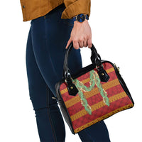 Hawai'i Paniolo Maile Twisted Lei Shoulder Handbag Hilo Royal Red