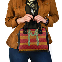 Hawai'i Paniolo Maile Twisted Lei Shoulder Handbag Hilo Royal Red