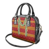 Hawai'i Paniolo Maile Twisted Lei Shoulder Handbag Hilo Royal Red