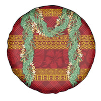 Hawai'i Paniolo Maile Twisted Lei Spare Tire Cover Hilo Royal Red