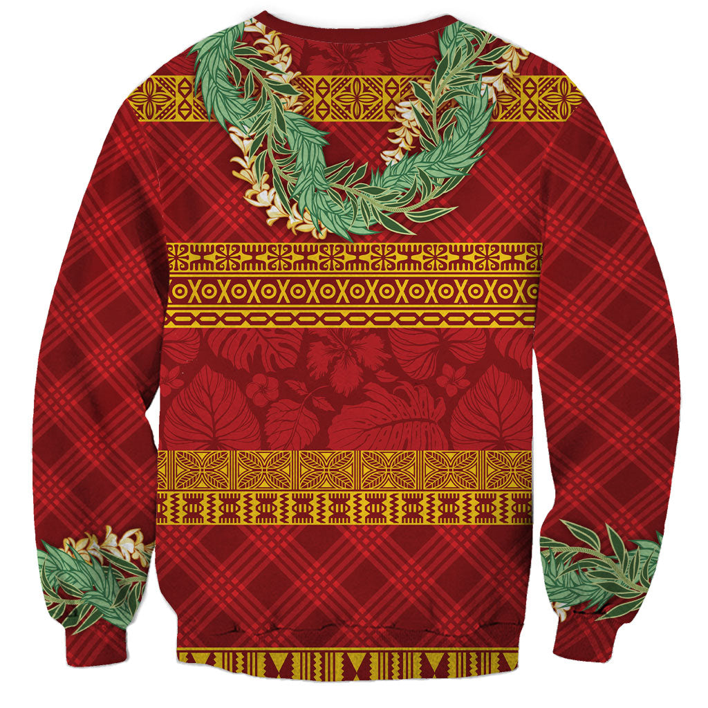 Hawai'i Paniolo Maile Twisted Lei Sweatshirt Hilo Royal Red