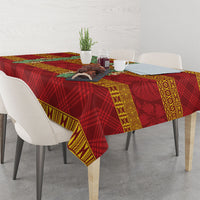 Hawai'i Paniolo Maile Twisted Lei Tablecloth Hilo Royal Red