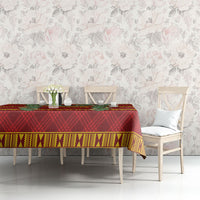 Hawai'i Paniolo Maile Twisted Lei Tablecloth Hilo Royal Red