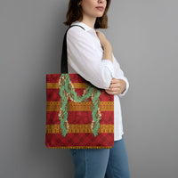 Hawai'i Paniolo Maile Twisted Lei Tote Bag Hilo Royal Red LT7 - Polynesian Pride