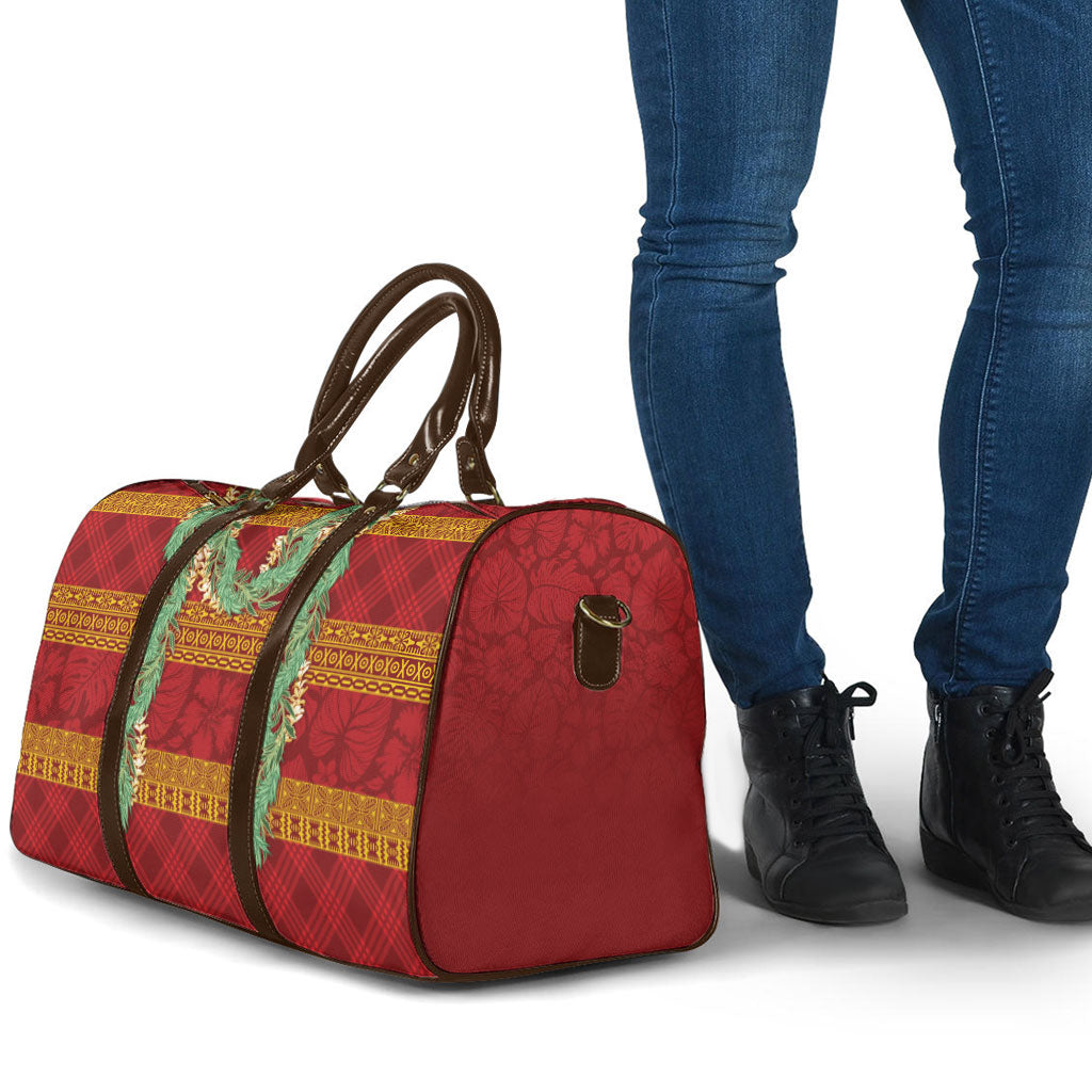 Hawai'i Paniolo Maile Twisted Lei Travel Bag Hilo Royal Red LT7 - Polynesian Pride