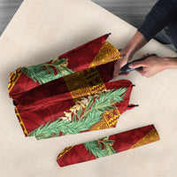 Hawai'i Paniolo Maile Twisted Lei Umbrella Hilo Royal Red
