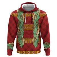 Hawai'i Paniolo Maile Twisted Lei Zip Hoodie Hilo Royal Red