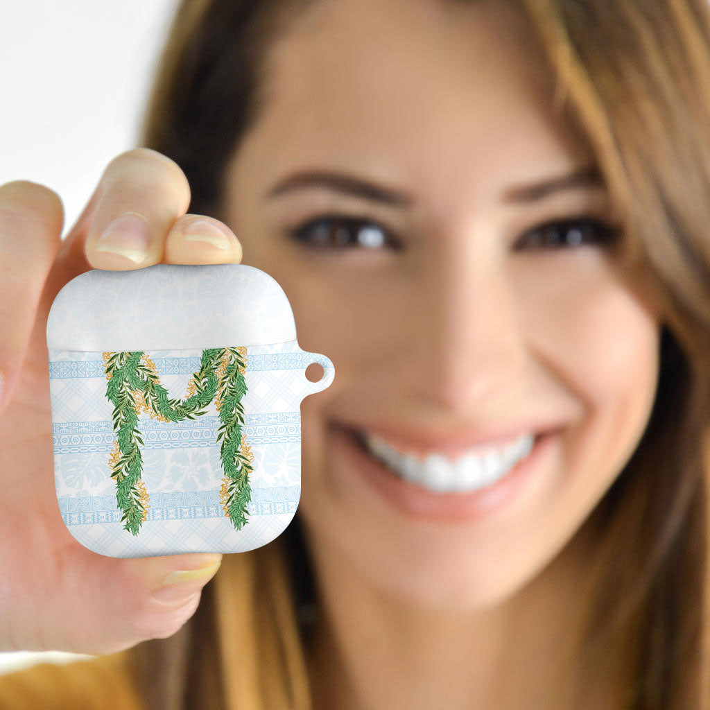 Hawai'i Paniolo Maile Twisted Lei AirPods Case Winter White