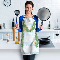 Hawai'i Paniolo Maile Twisted Lei Apron Winter White