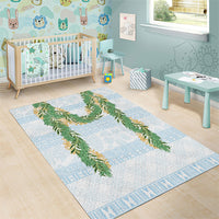 Hawai'i Paniolo Maile Twisted Lei Area Rug Winter White