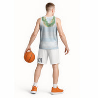 Hawai'i Paniolo Maile Twisted Lei Basketball Jersey Winter White LT7 - Polynesian Pride