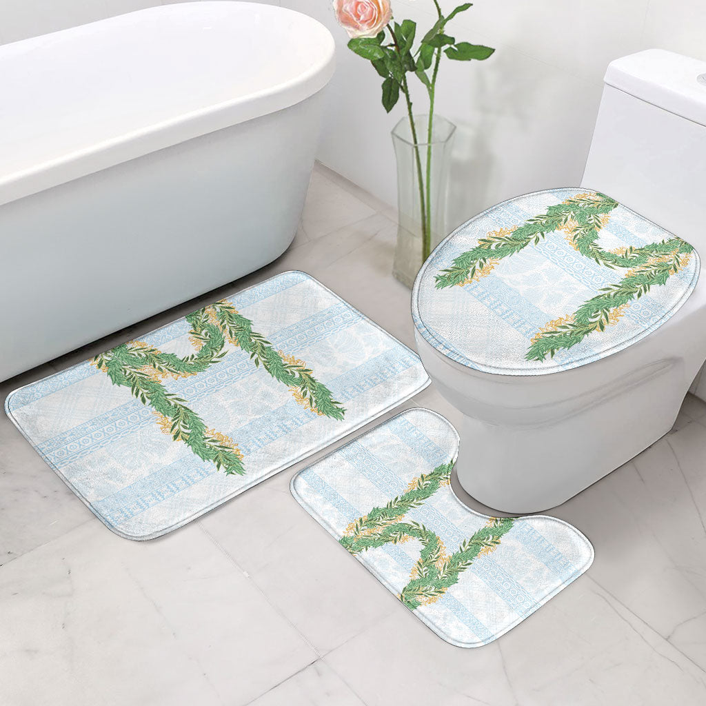 Hawai'i Paniolo Maile Twisted Lei Bathroom Set Winter White