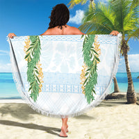 Hawai'i Paniolo Maile Twisted Lei Beach Blanket Winter White