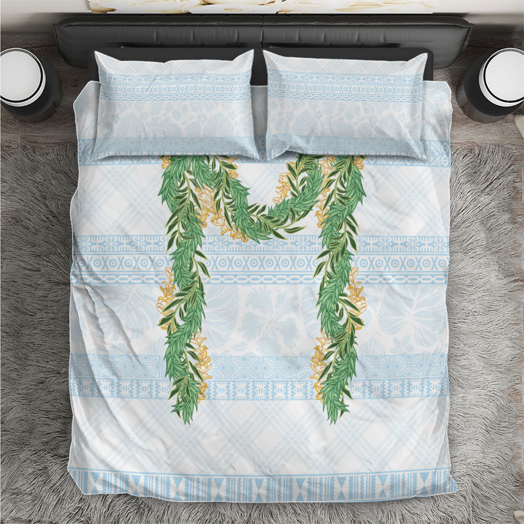 Hawai'i Paniolo Maile Twisted Lei Bedding Set Winter White