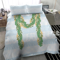 Hawai'i Paniolo Maile Twisted Lei Bedding Set Winter White