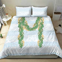 Hawai'i Paniolo Maile Twisted Lei Bedding Set Winter White