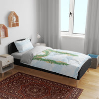 Hawai'i Paniolo Maile Twisted Lei Bedding Set Winter White