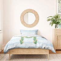 Hawai'i Paniolo Maile Twisted Lei Bedding Set Winter White