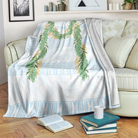 Hawai'i Paniolo Maile Twisted Lei Blanket Winter White