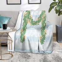 Hawai'i Paniolo Maile Twisted Lei Blanket Winter White