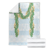 Hawai'i Paniolo Maile Twisted Lei Blanket Winter White