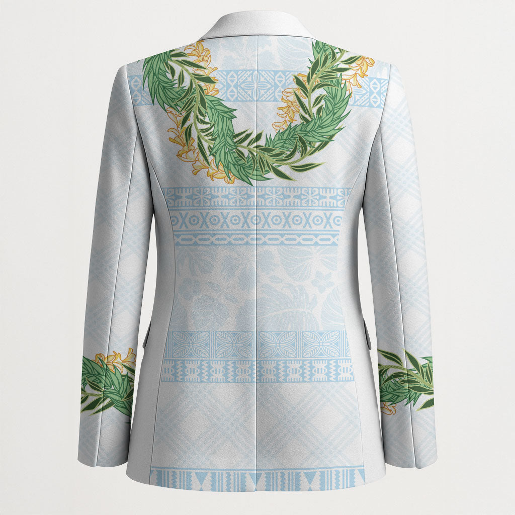 Hawai'i Paniolo Maile Twisted Lei Blazer Winter White