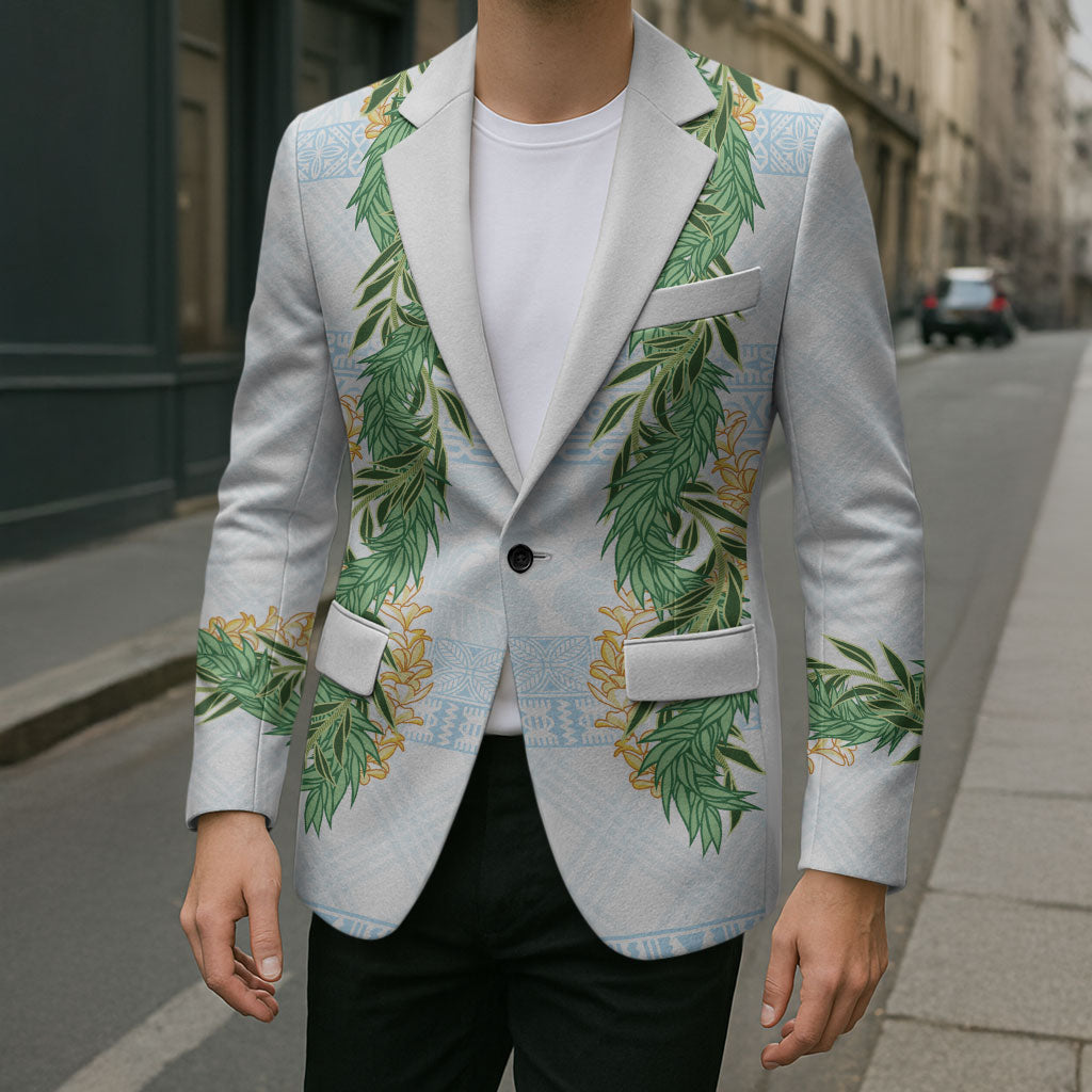 Hawai'i Paniolo Maile Twisted Lei Blazer Winter White