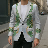 Hawai'i Paniolo Maile Twisted Lei Blazer Winter White